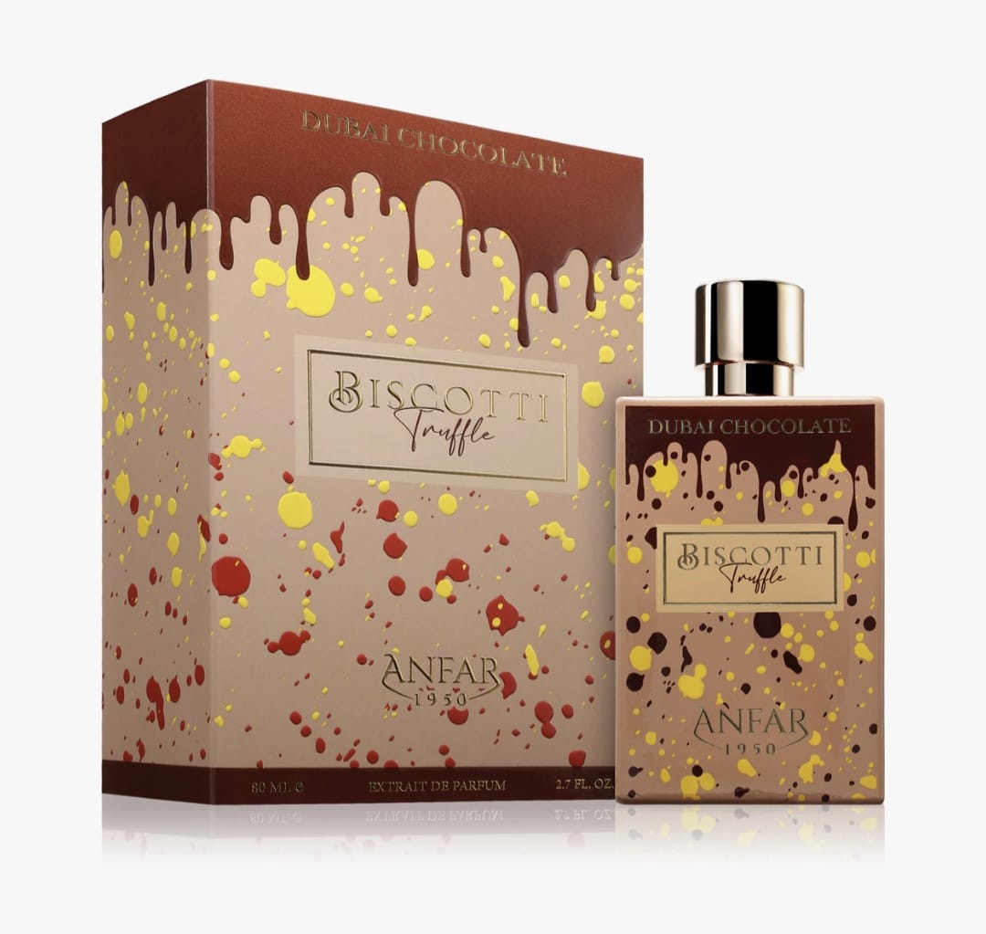 Anfar 1950 Dubai Chocolate - Biscotti Truffle - Extrait De Parfum - 80 ML - Parfum Original