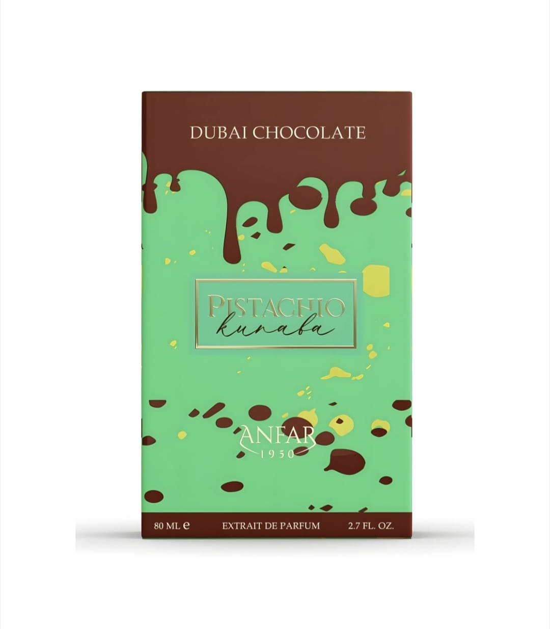 Anfar 1950 Dubai Chocolate - Pistachio Kunafa - Extrait De Parfum - 80 ML - Parfum Original - imagine 5